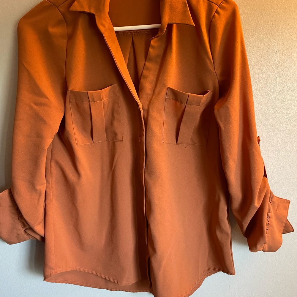 Button down lightweight blouse